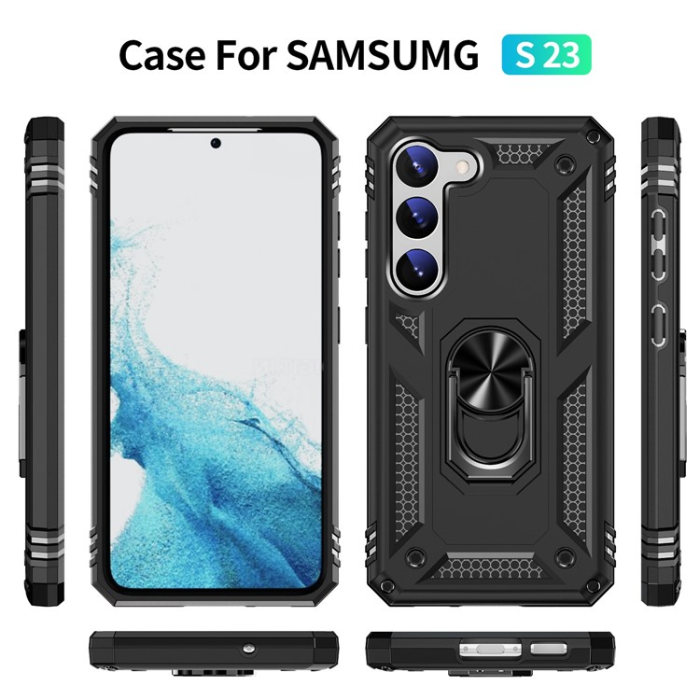 OEM - Galaxy S23 Skal Ringhållare Kickstand - Svart