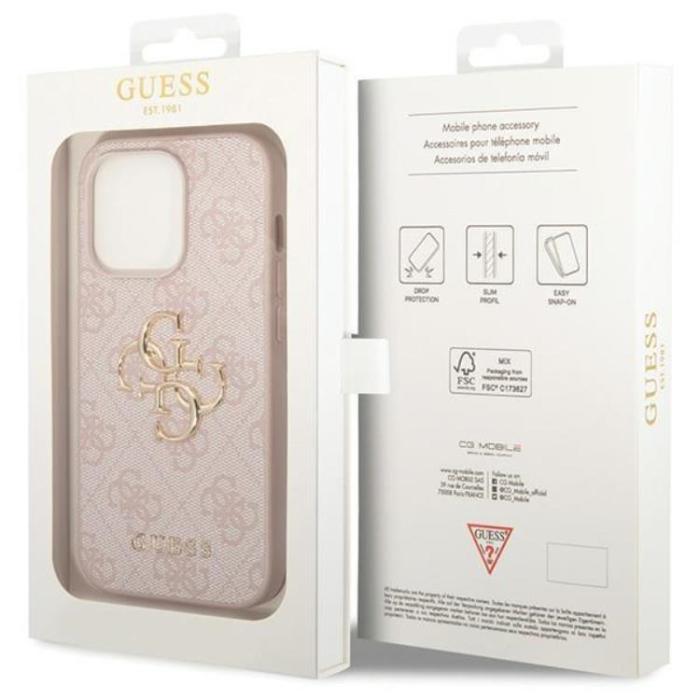 Guess - Guess iPhone 15 Pro Mobilskal Big Metall Logo