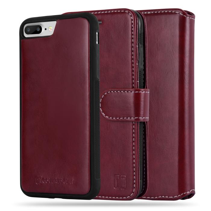 UTGATT1 - CoveredGear Plånboksfodral iPhone 7 Plus & iPhone 8 Plus - Burgundy
