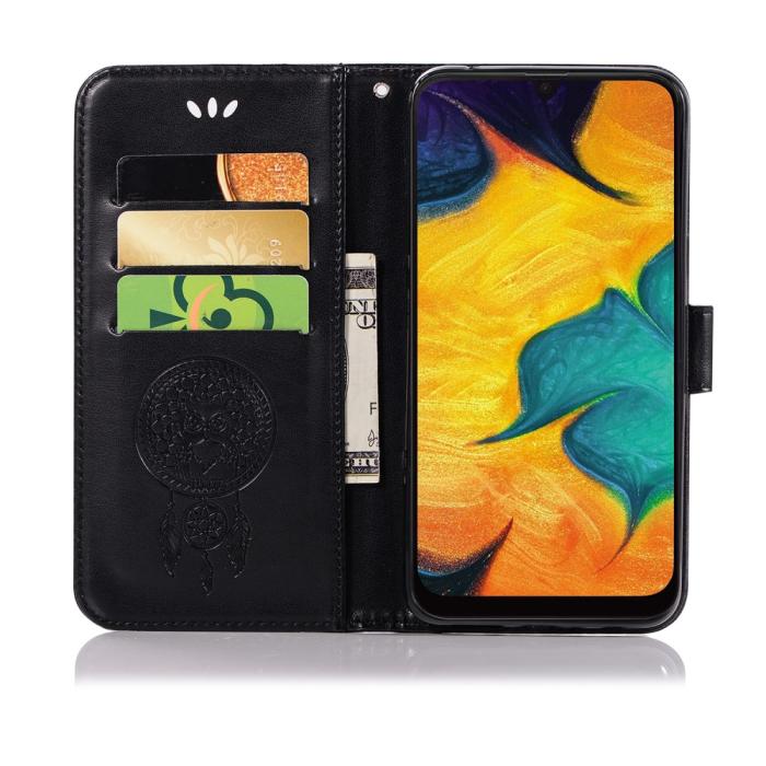 A-One Brand - Dream Catcher Plånboksfodral till Samsung Galaxy A40 - Svart