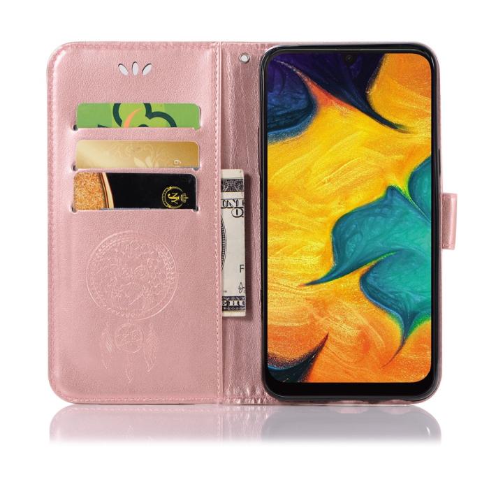 A-One Brand - Dream Catcher Plånboksfodral till Samsung Galaxy A40 - Roséguld