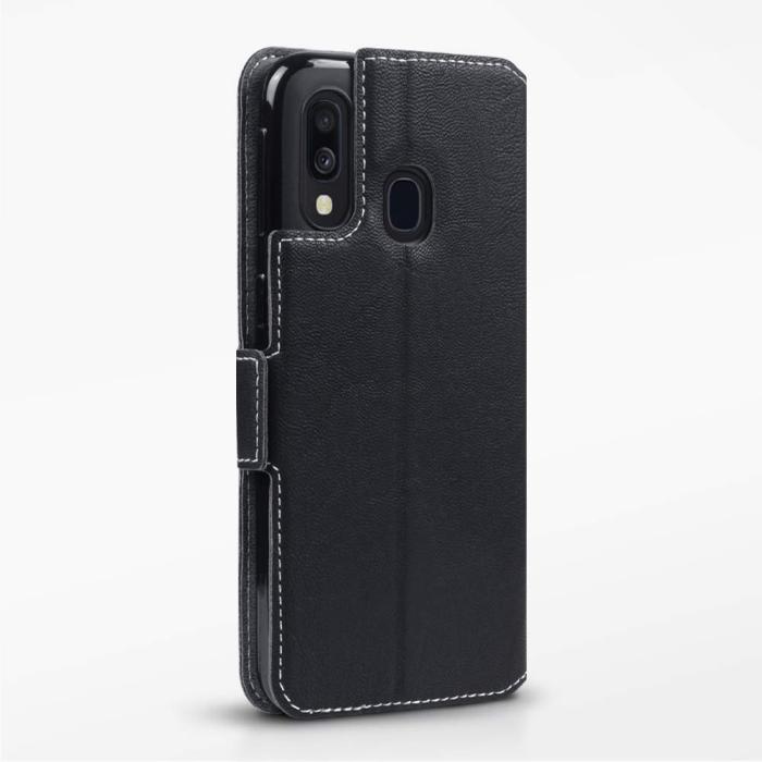 UTGATT1 - Slimmat Plånboksfodral till Samsung Galaxy A40 - Svart