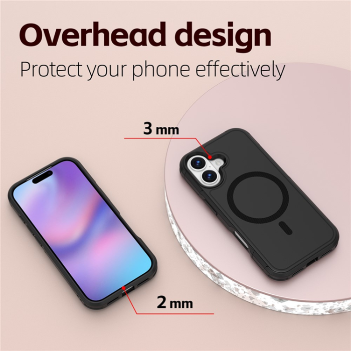 A-One Brand - iPhone 17 Mobilskal MagSafe PC + TPU Anti-drop - Svart