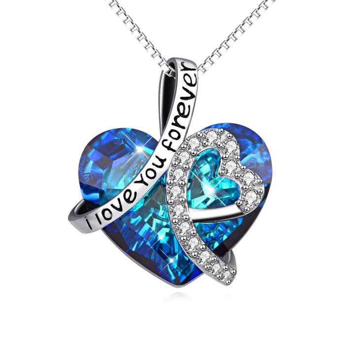 OEM - Mors Dag Present Halsband - I love you Forever - Blå