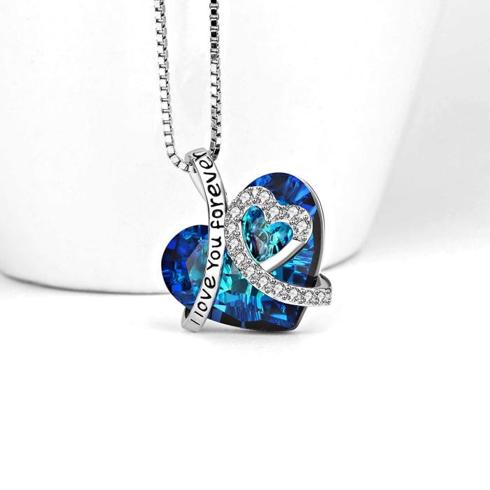 OEM - Mors Dag Present Halsband - I love you Forever - Blå
