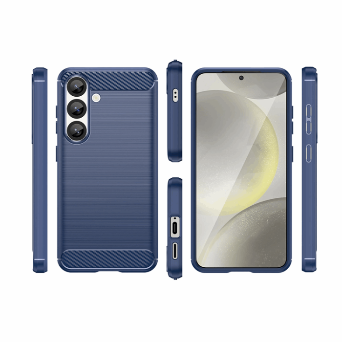 OEM - Galaxy S25 Plus Mobilskal Carbon Flexible - Blå