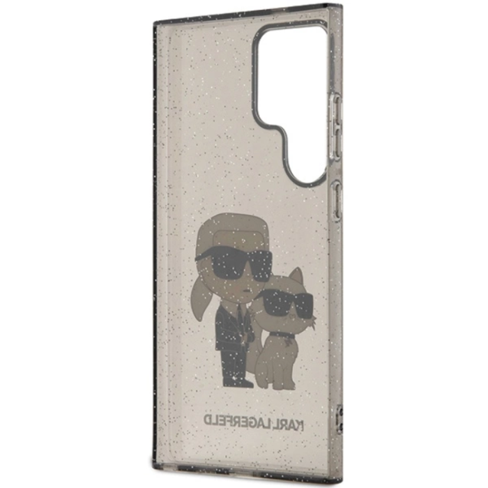 KARL LAGERFELD - Karl Lagerfeld Mobilskal till Galaxy S24 Ultra IML Glitter Karl & Choupette