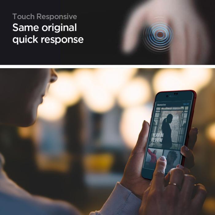 Spigen - Spigen 2-Pack Fc Härdat Glas Skärmskydd iPhone 7/8/SE (2020/2022) - Svart