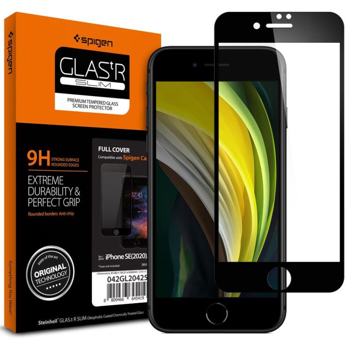 UTGATT - Spigen Fc Härdat Glas iPhone 7/8/SE (2020/2022) - Svart