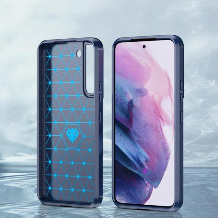 OEM - Galaxy S23 Skal Carbon Silicone Flexible - Blå