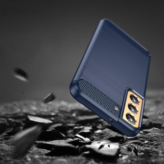OEM - Galaxy S23 Skal Carbon Silicone Flexible - Blå