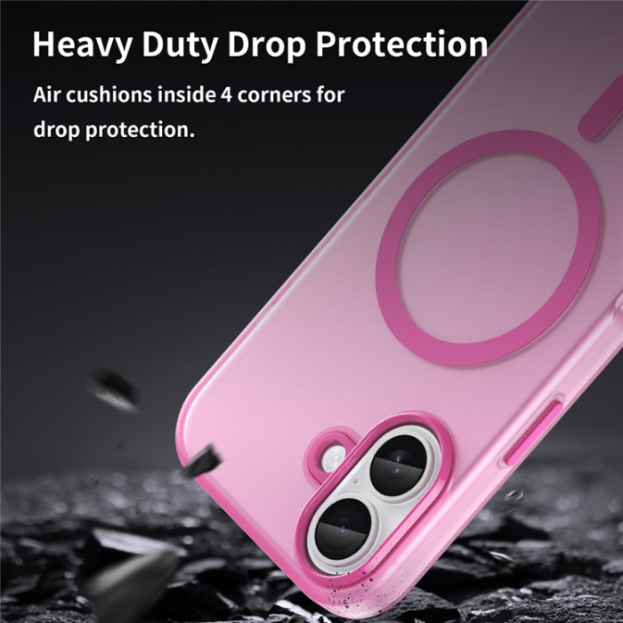 A-One Brand - iPhone 17 Mobilskal MagSafe Slim Matte Translucent - Rosa