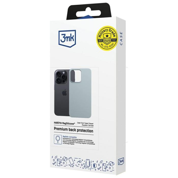 3MK - 3MK iPhone 13 Pro Max Mobilskal MagSafe Silikon Hardy - Blå