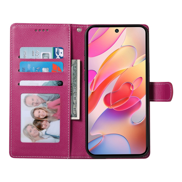 A-One Brand - Galaxy A17/A26 Plånboksfodral Litchi Läder Magnetic - Rosa