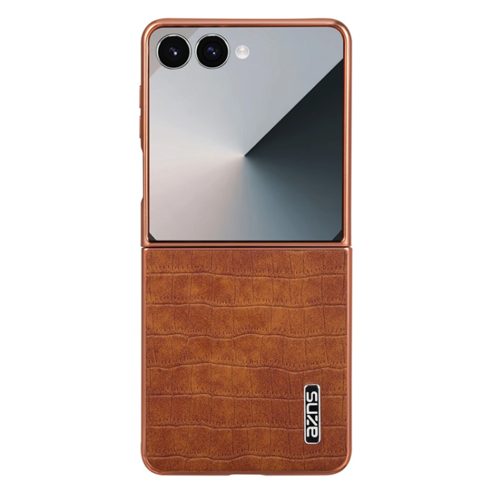 AZNS - AZNS Galaxy Z Flip 7 Mobilskal Crocodile Texture - Brun