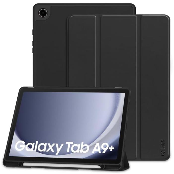 Tech-Protect - Tech-Protect Galaxy Tab A9 Plus Fodral med plats för pennna - Svart