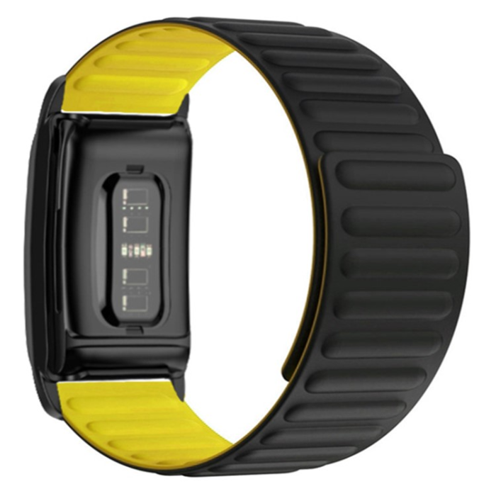 A-One Brand - Whoop 4.0 Armband Magnetic Silikon - Svart/Gul