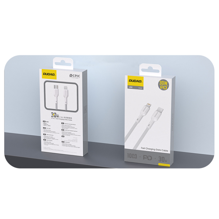 Dudao - Dudao USB-C - Lightning 30W Kabel 2m L9X - Vit