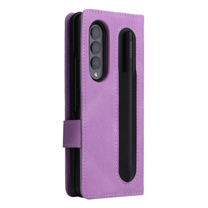 UTGATT1 - Galaxy Z Fold 4 Plånboksfodral 2in1 Detachable - Lila