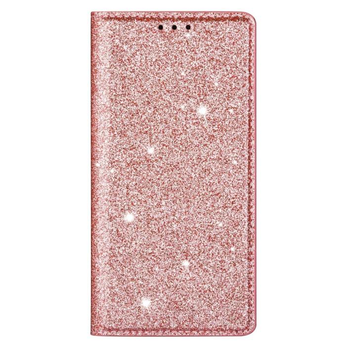 OEM - Glittrande Plånboksfodral iPhone 13 Pro Max - Rose Gold