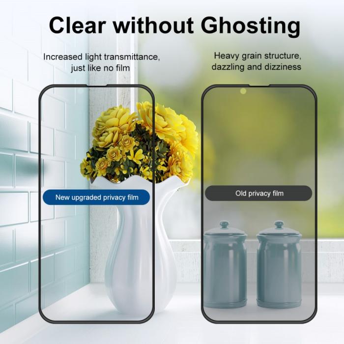 OEM - [2-PACK] Privacy Härdat Glas Skärmskydd iPhone 13 Pro Max - Svart