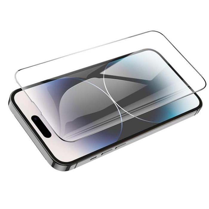 Hoco - [10-Pack] HOCO iPhone 14 Pro Max Härdat glas Skärmskydd - Svart