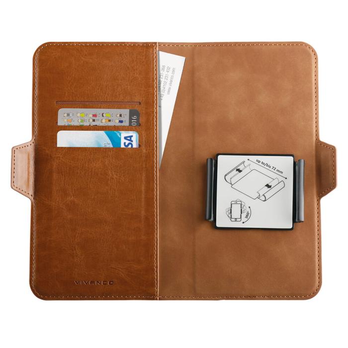 Vivanco - Vivanco Universal Plånboksfodral L 3-kort Brun