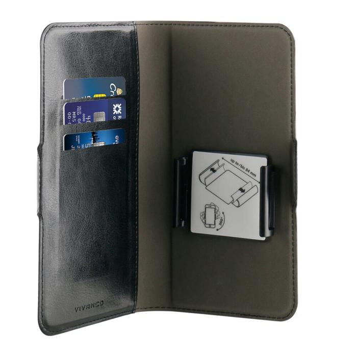 Vivanco - Vivanco Universal Plånboksfodral L 3-kort Svart