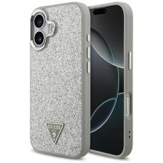 Guess - Guess iPhone 17 Mobilskal MagSafe Glitter Triangle Logo - Silver