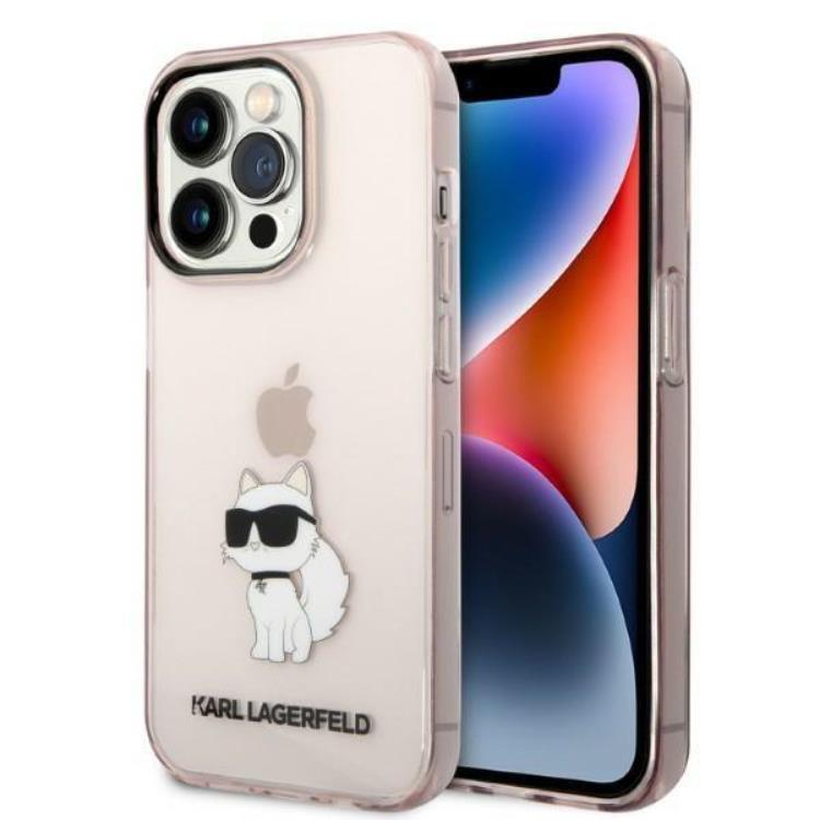 Karl Lagerfeld iPhone 14 Pro Mobilskal Ikonik Choupette - Rosa | 2353 | AlltMobil
