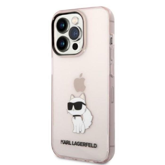 KARL LAGERFELD - Karl Lagerfeld iPhone 14 Pro Mobilskal Ikonik Choupette - Rosa