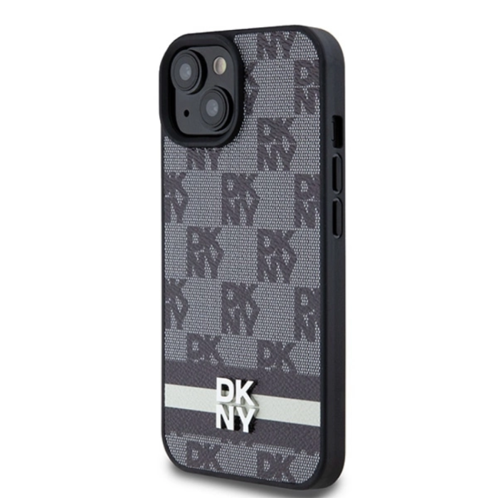DKNY - DKNY iPhone 15/14 Plus Mobilskal Läder Checkered Mono Pattern