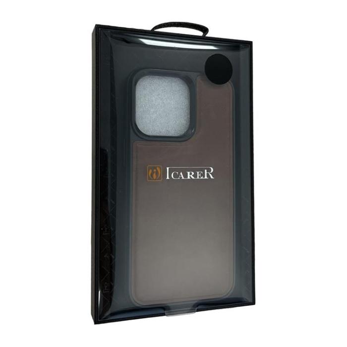 UTGATT1 - iCarer Magsafe Oil Wax Äkta Läder Skal iPhone 13 mini - Brun