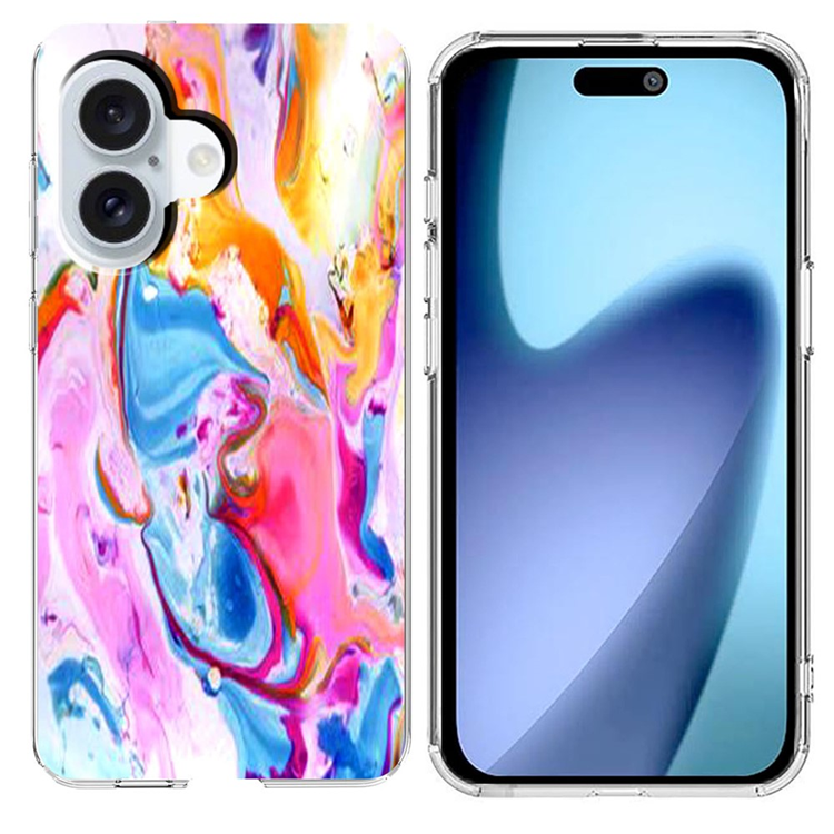 iPhone 17 Mobilskal Marble Pattern Printing Soft - Flerfägad | 2353 | AlltMobil