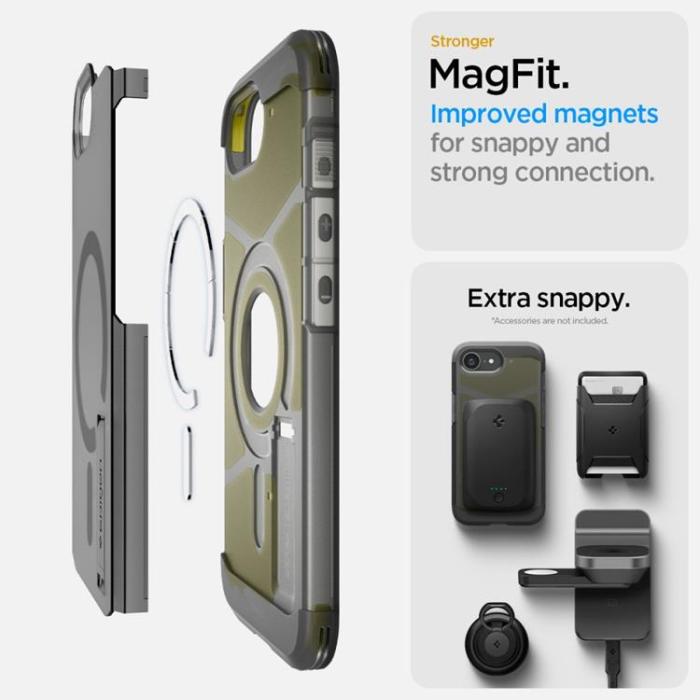 Spigen - Spigen iPhone 16e Mobilskal Magsafe Tough Armor - Frost Svart