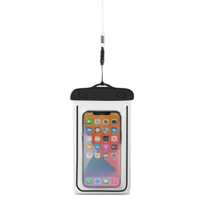 OEM - Vattentätt Mobilfodral PVC Med Lanyard - Svart