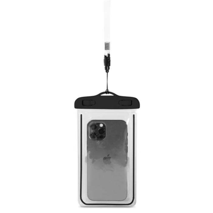 OEM - Vattentätt Mobilfodral PVC Med Lanyard - Svart
