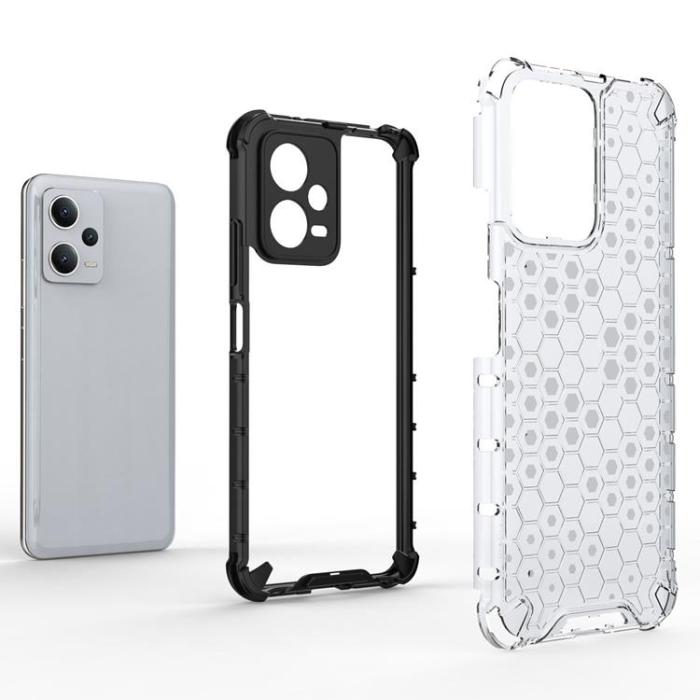 OEM - Redmi Note 12/Poco X5 5g Mobilskal Honeycomb - Svart