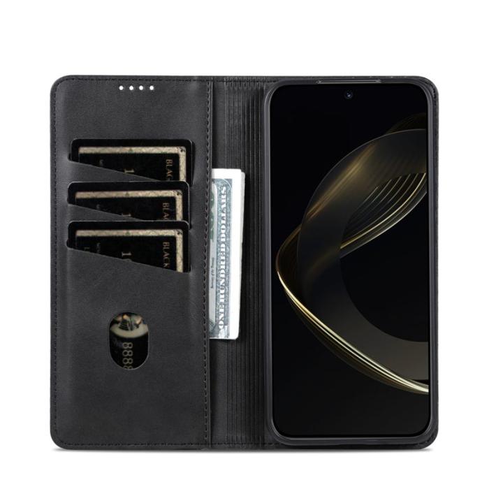 OEM - AZNS Samsung Galaxy S26 Plånboksfodral Konstläder - Svart
