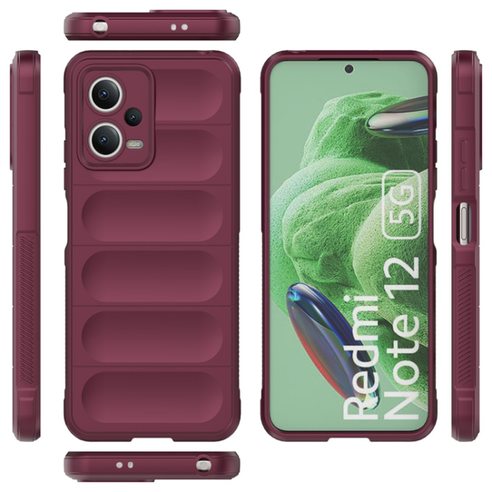 OEM - Xiaomi Redmi Note 12/Poco X5 Mobilskal Magic Shield - Vinröd