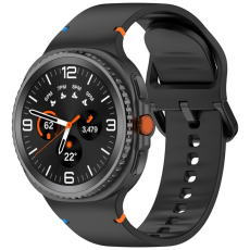 A-One Brand - Galaxy Watch 8/8 Classic (40/44/46mm) Armband Stitching Line Decor - Svart