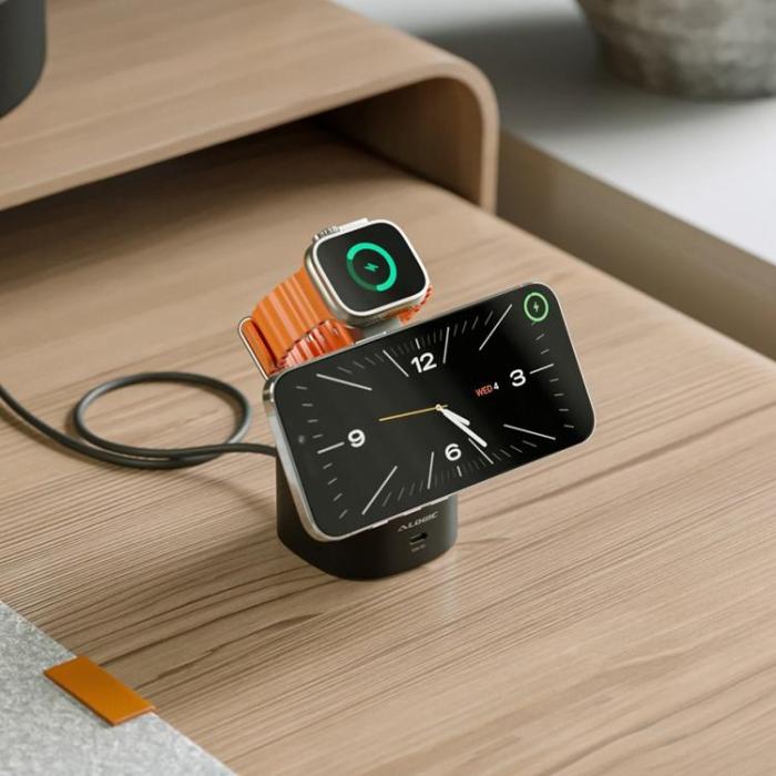 ALOGIC - Alogic Qi2 4-in-1 Trådlös Laddare iPhone, Apple Watch, AirPods