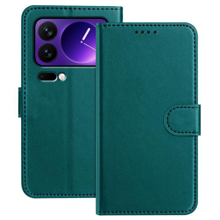 Xiaomi 17 Pro Plånboksfodral Solid Color Anti Drop - Grön | 2353 | AlltMobil