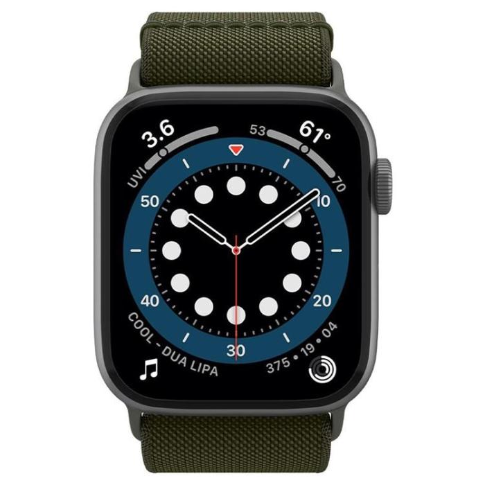 UTGATT - Spigen Fit Lite Armband Apple Watch 4/5/6/7/8/SE/Ultra (42/44/45 mm) - Khaki