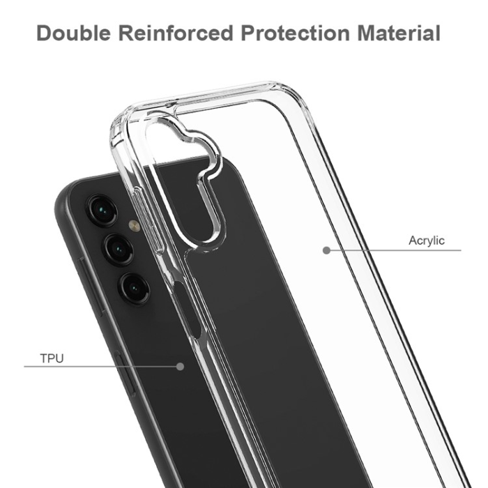 A-One Brand - Galaxy A14 5G/4G Mobilskal Acrylic TPU Anti-Yellowing - Clear