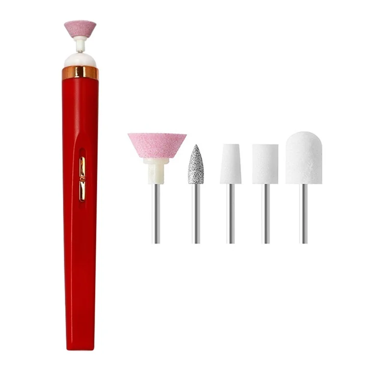 Elektrisk Nagelborrmaskin Mini för Slipning Polering - Röd | 264 | AlltMobil