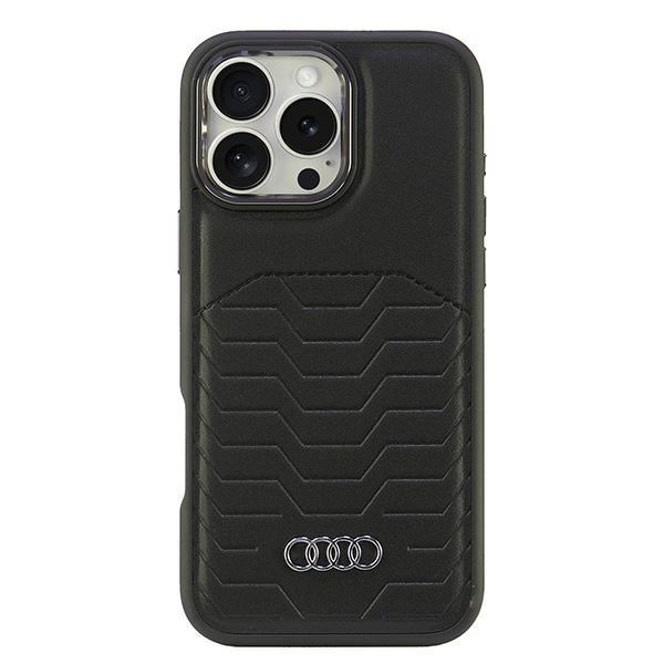 Audi Mobilskal till iPhone 16 Pro Max MagSafe Syntetiskt Läder - Svart