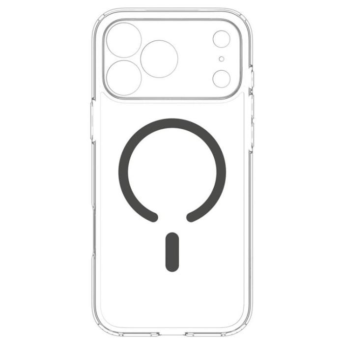 Spigen - Spigen Mobilskal För iPhone 18 Pro/17 Pro Magsafe Ultra Hybrid - Clear/Grå