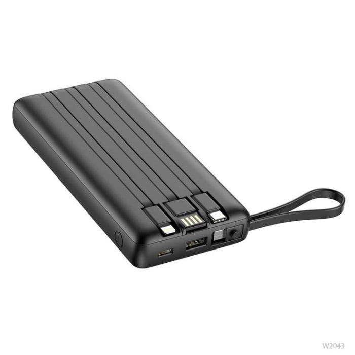 Veger - VEGER Powerbank 20000 mAh med Lightning/Typ-C/Micro-USB Kabel C20