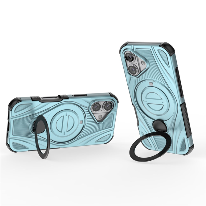 A-One Brand - iPhone 17 Mobilskal MagSafe Magnetic Kickstand - Baby Blå